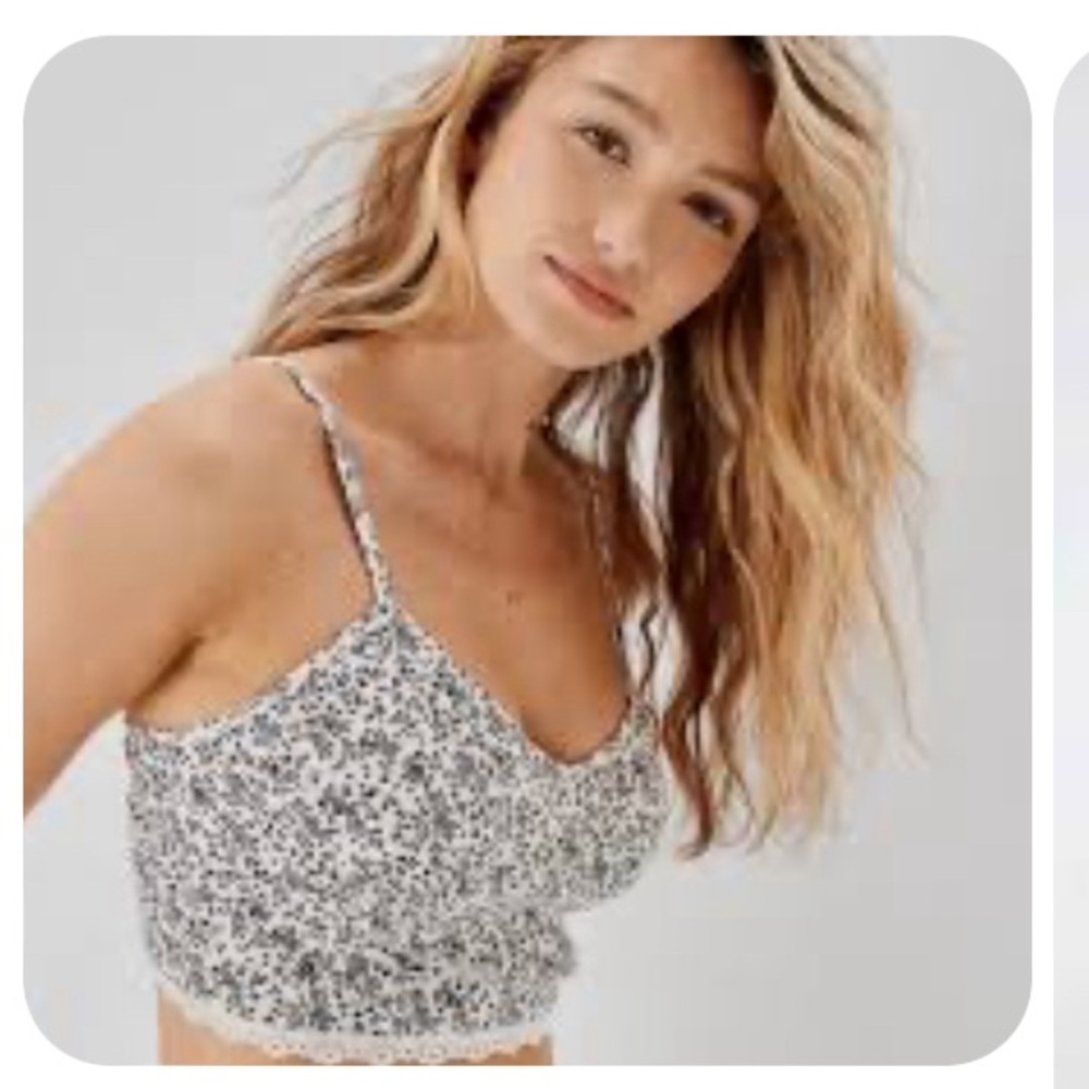 American Eagle Outfitters Cropped - Lace Trim Women Size M NWT